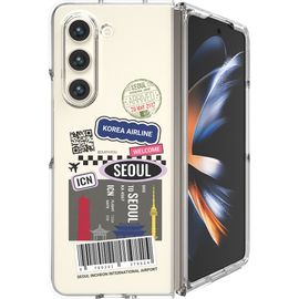 [S2B] Just For You City Tour Galaxy Z Fold5 Transparent Slim Case_Impact Protection, Bumper Case, Transparent Case_Made in Korea