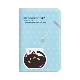 [S2B] cat illustration BBANGSIL CAT Anti-skimming passport case-Passport Wallet RFID Blocking for Overseas Travel Trip-Made in Korea