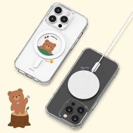[S2B] JUST4YOU Little Pet MagSafe Clear Case-Slim Case, Clear Case, Neodymium Magnet, Wireless Charging, Hard Case, Air Cushion - Made in Korea