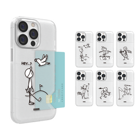 [S2B] Alpha Golf Sketch Translucent Slim Card Case_Card Storage, Slim Case, Translucent Case, Wireless Charging _Made in Korea