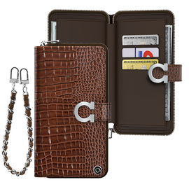 [S2B] Alpha Olivia Crocodile Zipper Wallet Diary Case - Smartphone Bumper Camera Guard iPhone Galaxy Case - Made in Korea