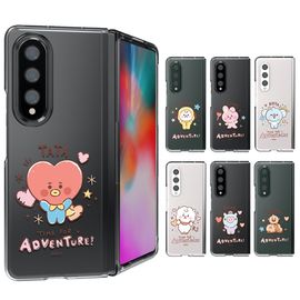[S2B] BT21 Baby Sketch Galaxy Z Fold 3 Transparent Slim Case_BTS, UV Print, PC Material, Slim Case, Transparent Case_Made in Korea