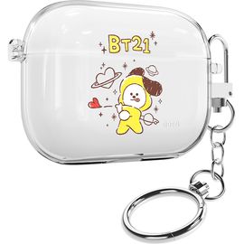 [S2B] BT21 Basic Sketch AirPods Pro Clear Slim Case - Apple Bluetooth Earphones All-in-One BTS Case - Made in Korea