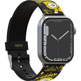 [S2B] BT21 Doodle Apple Watch Soft Band - Watchband Accessory Strap Waterproof Sport Band - Made in Korea