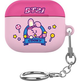 [S2B] BT21 Pink Candy Shop AirPods3 Slim Case - Apple Bluetooth Earphones All-in-One BTS Case - Made in Korea