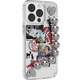 [S2B] Disney Princess Collage Handy Strap Mirror Case_Disney Character, Handystrap, Jelly Case, Clear Case, Slim Case_Made in Korea