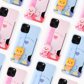 [S2B] KAKAOFRIENDS Strap Card Hard Case for Samsung Galaxy Note_Hard Case Protective Cover for Samsung Galaxy Note 20/20Ultra/10/10Plus/9/8, Made in Korea