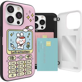 [S2B] LINE FRIENDS Minini Retro Phone Magnet Card Case_Card Storage Case, Magnetic Card Case, Magnetic Lock Door_Made in Korea