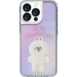 [S2B] Line Friends Fluffy Oh My Hologram Phone Bumper_Anti-shock, anti-scratch, Double structure, high-resolution printing_Made In Korea