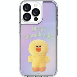 [S2B] Line Friends Fluffy Oh My Hologram Phone Bumper_Anti-shock, anti-scratch, Double structure, high-resolution printing_Made In Korea