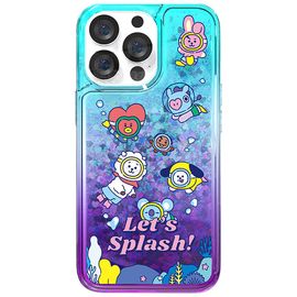 [S2B] BT21 Let's Splash Bling Aqua Case_BTS, Glitter, Glitter, Sparkling, UV Print_Made in Korea