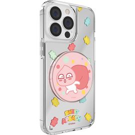 [S2B] Kakao Friends Sweet Apeach Epoxy Mirror iPhone Case_ Mirror Coating, TPU Material, Authenticated Product_ Made in KOREA