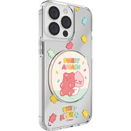 [S2B] Kakao Friends Sweet Apeach Epoxy Mirror iPhone Case_ Mirror Coating, TPU Material, Authenticated Product_ Made in KOREA