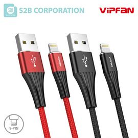 [S2B] VIPFAN A1 fast charging cable _ 8-pin cable, 8-pin charging cable, fast charging, charging / data transmission at the same time_Made in Korea