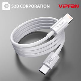[S2B] VIPFAN PD Fast Charging Cable P1 Cable_Type-C to 8-pin Cable, PD Fast Charging, Data Transfer_Made in Korea