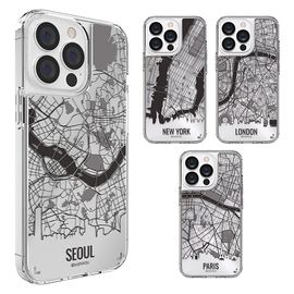 [S2B] Alpha Travel Map Mirror Case-Smartphone Bumper Camera Guard iPhone Galaxy Case-Made in Korea