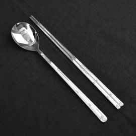 [HAEMO] Golf Silver Cutlery-Spoon Chopsticks Korean Stainless Steel Cutlery-Made in Korea