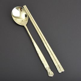 [HAEMO] Crown Cosmos Titanium Spoon Chopsticks-Korean Stainless Steel Cutlery-Made in Korea