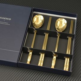 [HAEMO] Living Turtle Spoon Set Titanium (2-Person Set) – Elegant Design & High-Quality Stainless Steel _ Made in Korea