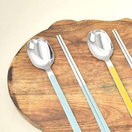 [HAEMO] Aria Ceramic Glossy Spoon & Chopstick Set – Premium High-Temperature Fired Cutlery, Modern Design, Individually Packaged" _ Made in Korea