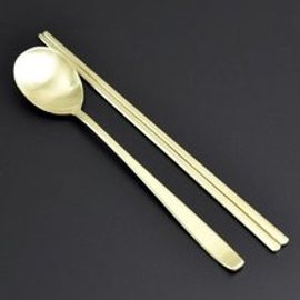 [HAEMO] Miller titanium Spoon Chopsticks Set _ Reusable Stainless Steel, Korean Chopstick Spoon _ Made in KOREA