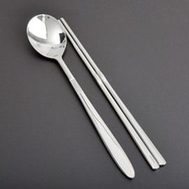 [HAEMO] Levitate Spoon Chopsticks _ Reusable Stainless Steel Korean Chopstix Spoon Tableware Home, Kitchen or Restaurant