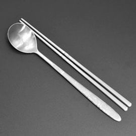 [HAEMO] Untact Ten Symbols of Longevity Spoon Chopsticks-Spoon Chopsticks Korean Stainless Steel Cutlery-Made in Korea