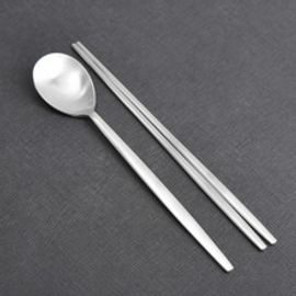 [HAEMO] Palace Matte Spoon Chopsticks-Spoon Chopsticks Korean Stainless Steel Cutlery-Made in Korea