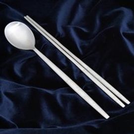 [HAEMO] Royal Hunminjeongeum Matte Spoon Chopsticks-Spoon Chopsticks Korean Stainless Steel Cutlery-Made in Korea