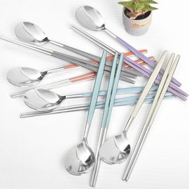 [HAEMO] Venezia Spoon Chopsticks _ Reusable Stainless Steel, Korean Chopstick Spoon _ Made in KOREA