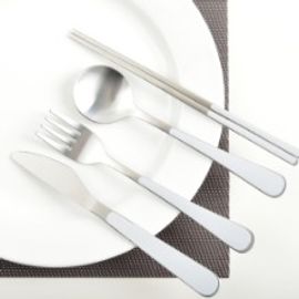 [HAEMO] Bonitto matte (White) _ Reusable Stainless Steel Korean Chopsticks Spoon Tableware Home, Kitchen or Restaurant
