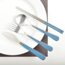 [HAEMO] Bonitto matte (Dark Blue) _ Reusable Stainless Steel Korean Chopsticks Spoon Tableware Home, Kitchen or Restaurant