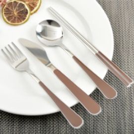 [HAEMO] Bonitto (Chocolate) Spoon & Chopsticks _ Reusable Stainless Steel Korean Chopsticks Spoon Tableware Home, Kitchen or Restaurant