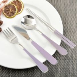 [HAEMO] Bonitto (Violet) Spoon, Chopsticks, Fork, Knife _ Reusable Stainless Steel, Kitchenware _ Made in KOREA