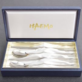 [HAEMO] Royal Pine, Spoon Chopsticks 2 Set (Silk box)_ Reusable Stainless Steel, Korean Chopstick Spoon _ Made in KOREA