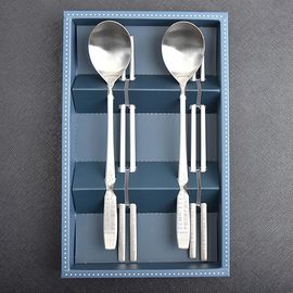 [HAEMO] Miller Hunminjeongeum Spoon Chopsticks 2Set  _ Reusable Stainless Steel Korean Chopstix Spoon Tableware Home, Kitchen or Restaurant