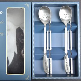 [HAEMO] Happy Winking  Spoon & Chopsticks 2 Set _ Reusable Stainless Steel, Korean Chopsticks Spoon _ Made in KOREA