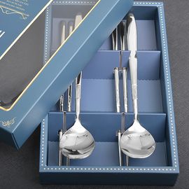 [HAEMO] Levitate Spoon Chopsticks, 2 Set_ Reusable Stainless Steel, Korean Chopstick, Spoon _ Made in KOREA