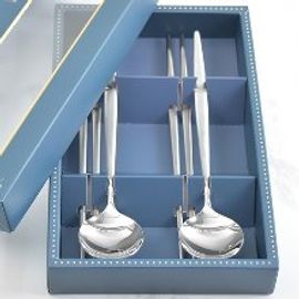 [HAEMO] Royal2 semi-matte  Spoon Chopsticks 2Set _ Reusable Stainless Steel Korean Chopstix Spoon Tableware Home, Kitchen or Restaurant