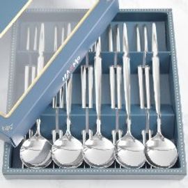 [HAEMO] Royal2 Spoon Chopsticks 5Set _ Reusable Stainless Steel Korean Chopstix Spoon Tableware Home, Kitchen or Restaurant