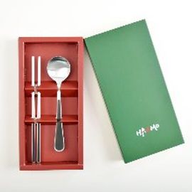[HAEMO] Bonitto Matte _ Black, Spoon & Chopsticks, 1 Set _ Reusable Stainless Steel, Korean Chopsticks Spoon _ Made in KOREA
