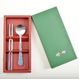 [HAEMO] Bonitto Matte _ Dark Blue, Spoon & Chopsticks 1 Set _ Reusable Stainless Steel, Korean Chopsticks Spoon _ Made in KOREA