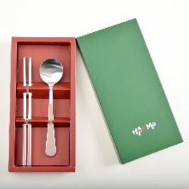 [HAEMO] Bonitto Matte _ Light Pink, Spoon & Chopsticks, 1 Set _ Reusable Stainless Steel, Korean Chopsticks Spoon _ Made in KOREA