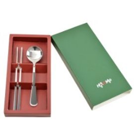 [HAEMO] Bonitto _ Black, Spoon Chopsticks, 1 Set _ Reusable Stainless Steel, Korean Chopsticks Spoon _ Made in KOREA