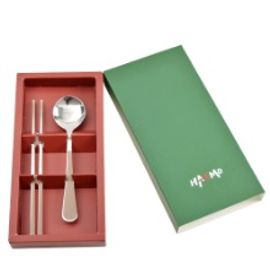 [HAEMO] Bonitto _ Brown, Spoon Chopsticks, 1 Set _ Reusable Stainless Steel, Korean Chopsticks Spoon _ Made in KOREA