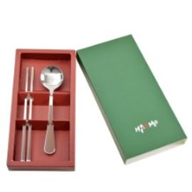[HAEMO] Bonitto_Chocolate, Spoon & Chopsticks, 1 Set_ Reusable Stainless Steel, Korean Chopsticks Spoon _ Made in KOREA