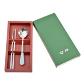 [HAEMO] Bonitto_ Sky Blue, Spoon & Chopsticks, 1 Set _ Reusable Stainless Steel, Korean Chopsticks Spoon _ Made in KOREA