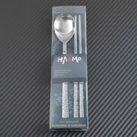 [HAEMO]Hammer Spoon Chopsticks 1Set (Pet) _ Reusable Stainless Steel Korean Chopstix Spoon Tableware Home, Kitchen or Restaurant