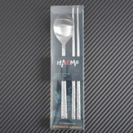 [HAEMO]Hammer All Shatin Spoon Chopsticks (Pet) _ Reusable Stainless Steel Korean Chopstix Spoon Tableware Home, Kitchen or Restaurant