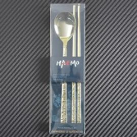 [HAEMO]Hammer titanium Spoon Chopsticks 1Set (Pet)_ Reusable Stainless Steel Korean Chopstix Spoon Tableware Home, Kitchen or Restaurant